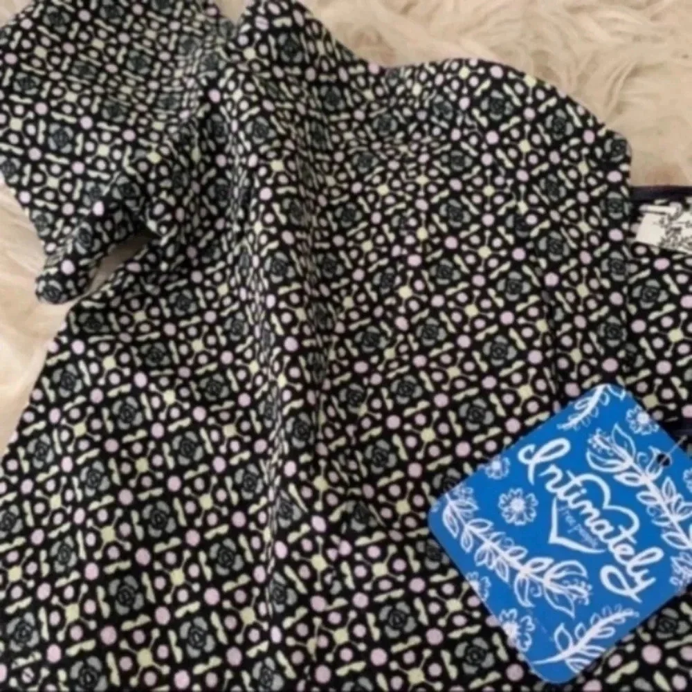Free People black Lucky Now Brami cropped blouse S New With Tags